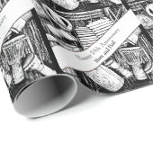 24ste verjaardag bewerkbaar cadeaupapier (Rol Hoek)