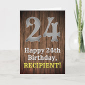 24ste verjaardag: Country Western geïnspireerd uit Kaart (Voorkant)