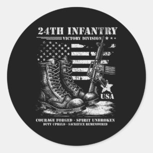 24th Infantry Victory Division, moed en opoffering Ronde Sticker