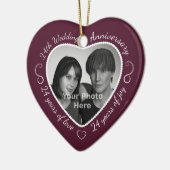 24th Wedding Jubileum Foto Keramisch Ornament (Links)