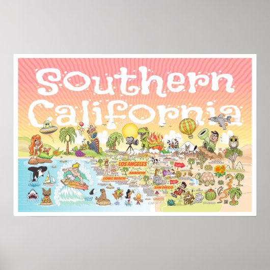 24x16 SoCal Sunset Poster (Voorkant)