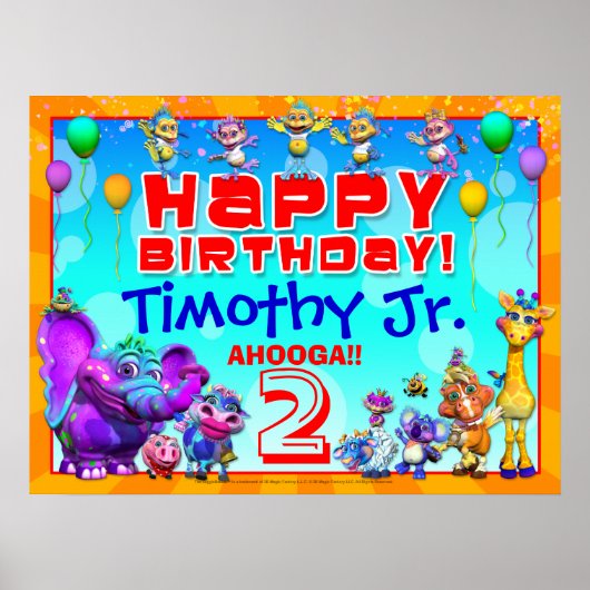 24x18-inch GiggleBellies Happy Birthday Poster (Voorkant)