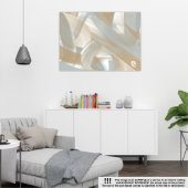 24x18" Sandy Tornado Trend Abstracte Kunst Beige Canvas Afdruk