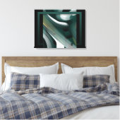 24x18" Trend Abstracte Kunst Canvas Zwart Wit Groe Afdruk (Insitu (Slaapkamer))