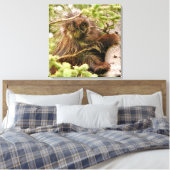 24x24 Gewatteerd canvas (glanzend) met porcupine (Insitu (Slaapkamer))