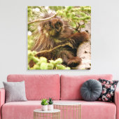 24x24 Gewatteerd canvas (glanzend) met porcupine Afdruk (Insitu (Woonkamer))