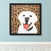 24x24 Londen de Engelse Golden Retriever Canvas Afdruk (Insitu (Houten vloer))