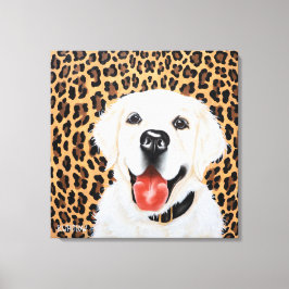 24x24 Londen de Engelse Golden Retriever Canvas Afdruk