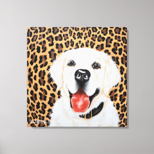 24x24 Londen de Engelse Golden Retriever Canvas Afdruk