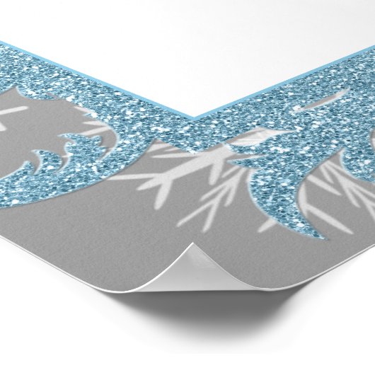 24x30 Bat Mitzvah Sign-In Poster Winter Wonderland (Hoek)