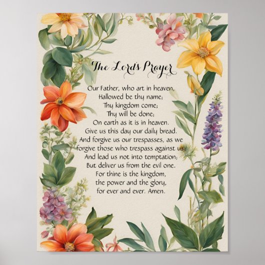 24x30 Het Onzevadersposterprint Poster (Voorkant)