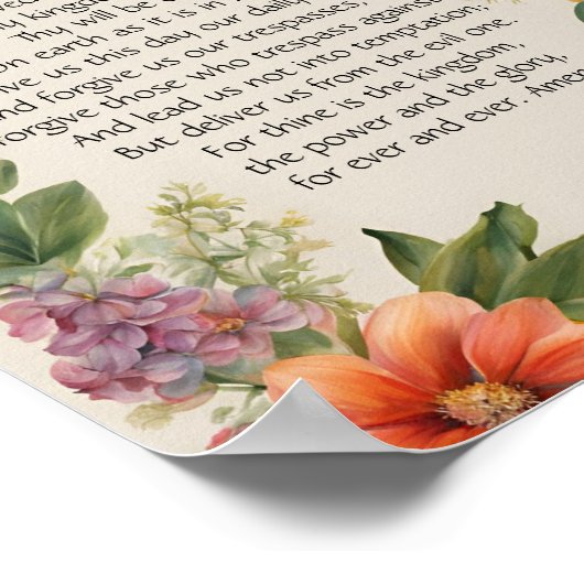 24x30 Het Poster van het Onze Vader (Hoek)