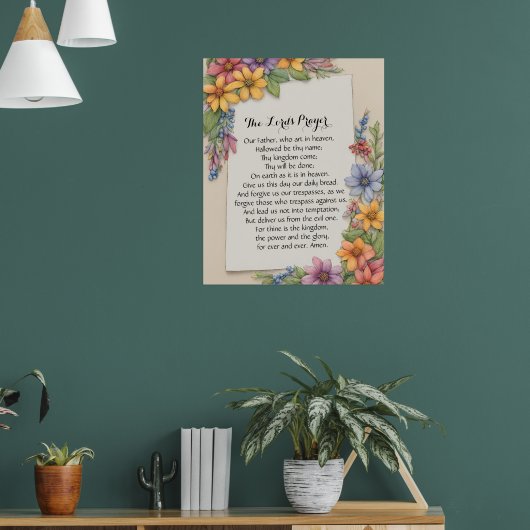 24x30 Poster met het Onze Vader Gebed (Woonkamer 1)