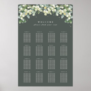 24x36" 16 Tafels van 10 Zitkaarten Poster