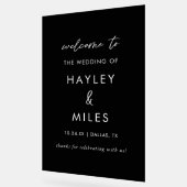 24x36 Black Minimalist Wedding Welkom Acryl Bord (Hoek)