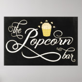24x36 Chalkboard Popcorn Bar Sign. Poster (Voorkant)