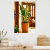 24x36 Entryway Potted Snake Plant Poster (Keuken)