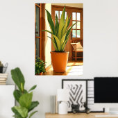24x36 Entryway Potted Snake Plant Poster (Thuiskantoor)