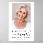 24x36 Foto 'In onze harten voor altijd' Funeral We Poster (Voorkant)