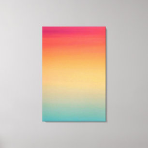 24x36 inch Modern Rainbow Sky Red Yellow Blue Canvas Afdruk