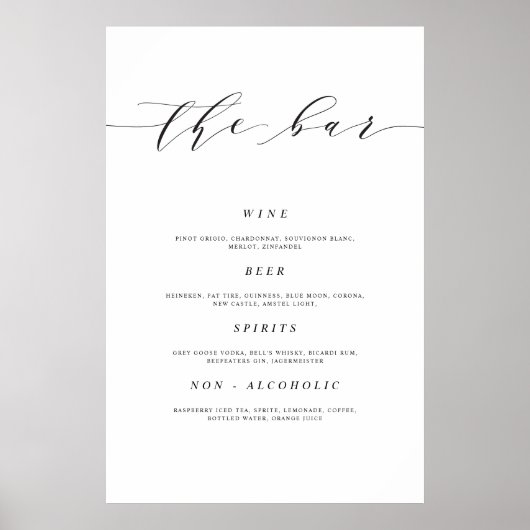 24x36 Trouwbar Bord Poster Print (Voorkant)