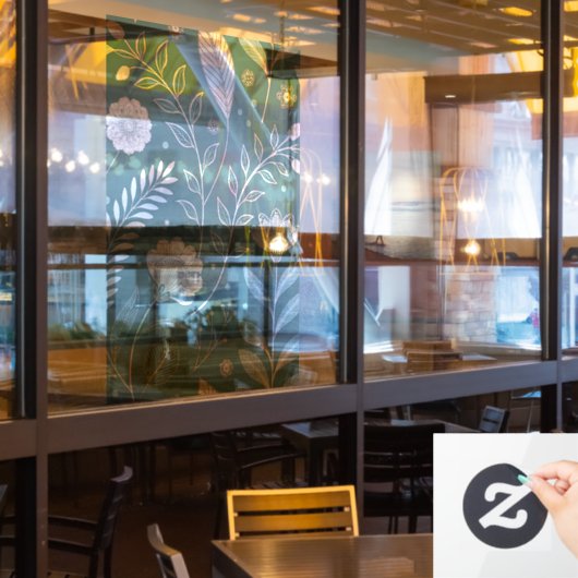 24x36 Window Cling with Partial Transparent Design Raamsticker (Restaurant Raam)