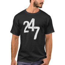 24x7 t-shirt voor actieve mensen zoals u