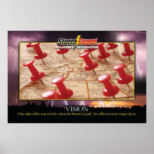 24x 36-inch Storm Guard "Vision" Motivatie Poster (Voorkant)