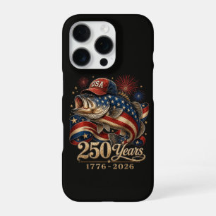250 Amerika 1776 2026 Baarsvissen USA Vlag iPhone 16 Pro Hoesje
