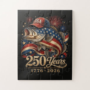250 Amerika 1776 2026 Baarsvissen USA Vlag Legpuzzel