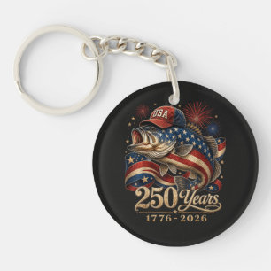 250 Amerika 1776 2026 Baarsvissen USA Vlag Sleutelhanger