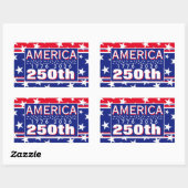 250 AMERIKA 1776 2026 RECHTHOEKIGE STICKER (Vel)