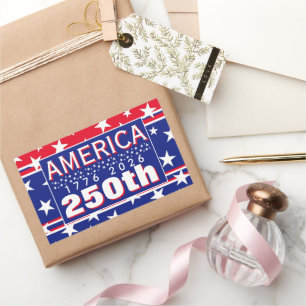 250 AMERIKA 1776 2026 RECHTHOEKIGE STICKER