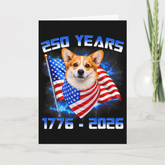 250 Amerika Jaren 1776 2026 Corgi Hondenliefhebber Kaart