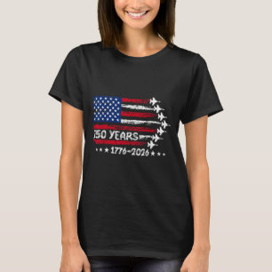 250 Amerika Jaren 1776 2026 Gevechtsvliegtuigen 25 T-shirt