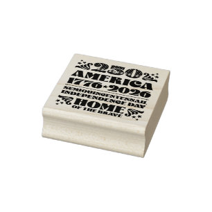 250 Amerika Onafhankelijkheidsdag 2026 Hout Art St Rubberstempel