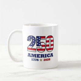 250 Amerika Patriotische Vlag Ontwerp | 1776 2026 Koffiemok