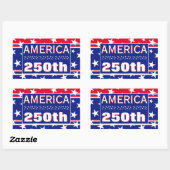 250 AMERIKA RECHTHOEKIGE STICKER (Vel)