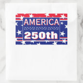250 AMERIKA RECHTHOEKIGE STICKER (Tas)