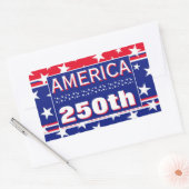 250 AMERIKA RECHTHOEKIGE STICKER (Envelop)