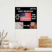 250 AMERIKA VERJAARDAGSPOSTER POSTER (Keuken)