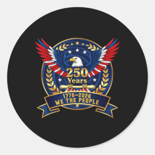 250 Amerikaanse Jaren 1776 2026 250ste Verjaardag Ronde Sticker