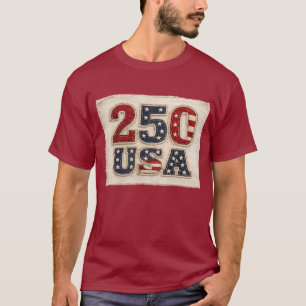 250 Amerikaanse vintage borduurwerk kunst T-shirt