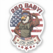 250 Baby! American Patriotic Eagle Flex 1776-2026 Sticker (Voorkant)