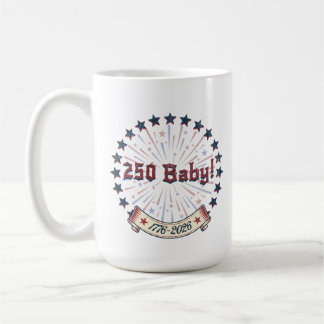 250 Baby Amerika 250 Patriotistisch Vuurwerk Ontwe Koffiemok