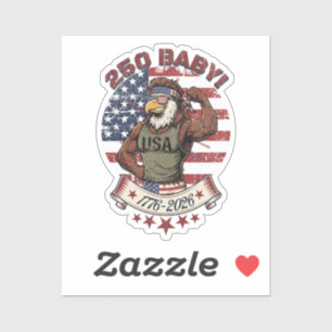 250 Baby! Amerikaanse Patriottische Adelaar Flex 1 Sticker