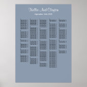 250+ Blue Simple Wedding Poster (Voorkant)