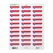 250 Feest Patriottisch Aangepast Retouradres Etiket (Full Sheet)