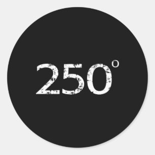 250 graden grillen roker BBQ vlees roken Ronde Sticker
