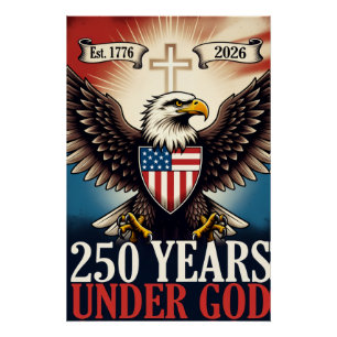 250 Independence Adelaar Embleem Banner Perfect Poster